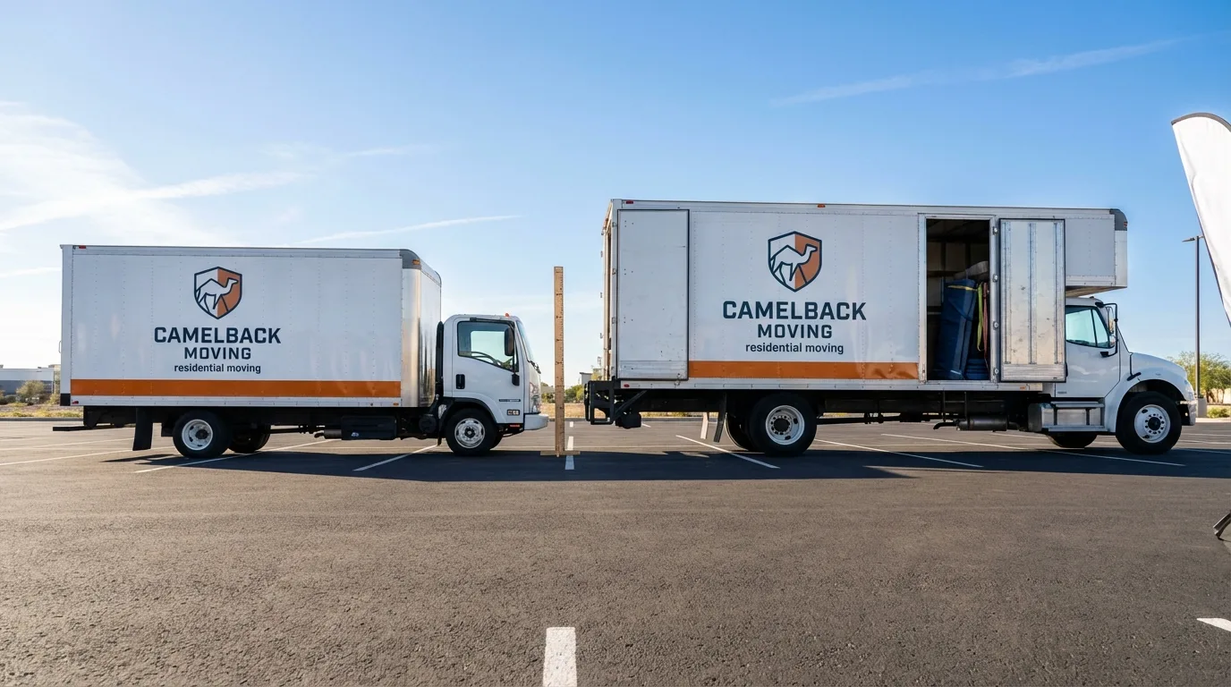 Moving truck size capacity guide in Leadwood